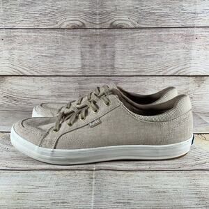 Keds Womens Size 9 Center II Chambray Shoes WF65939 Tan Beige